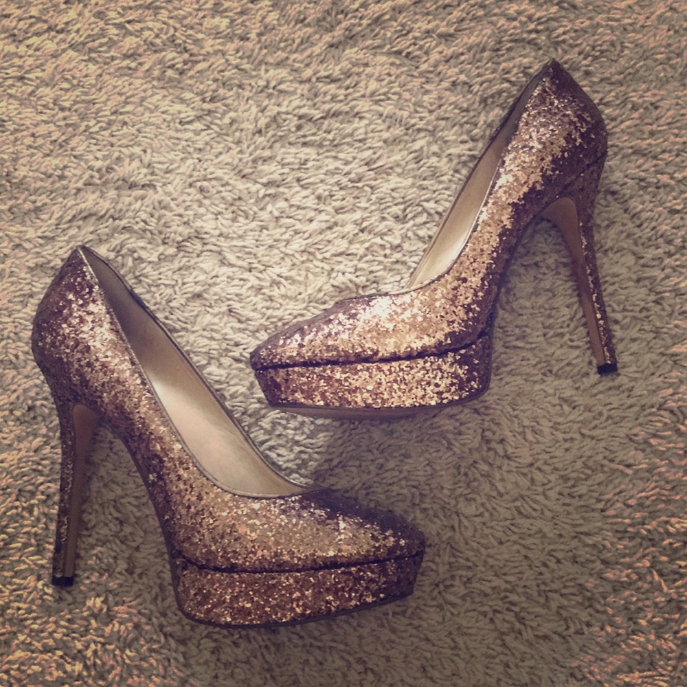 Nine West - gold pumps